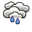 Heikkoja sadekuuroja, Sade, Pilvistä